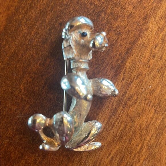 Vintage Signed Sarah Coventry French Poodle Dog Brooch - Picture 1 of 5